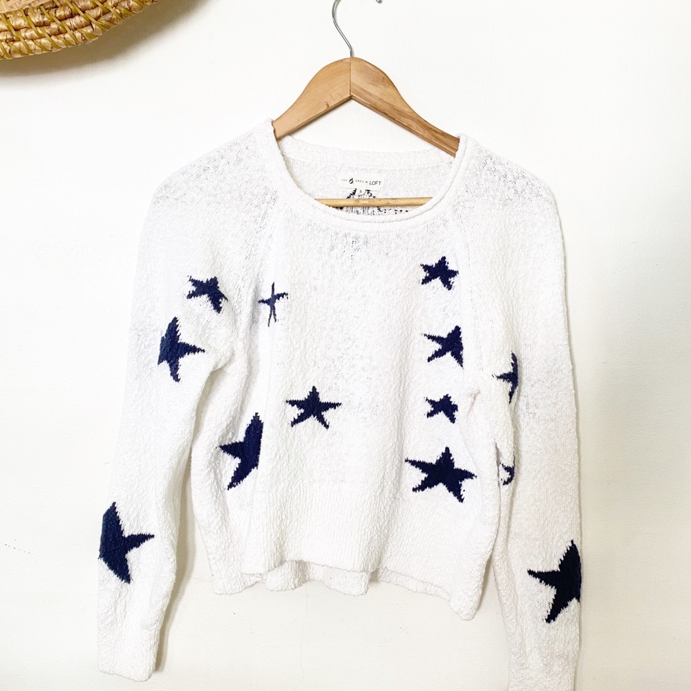 Lou & Grey Cropped Star Sweater